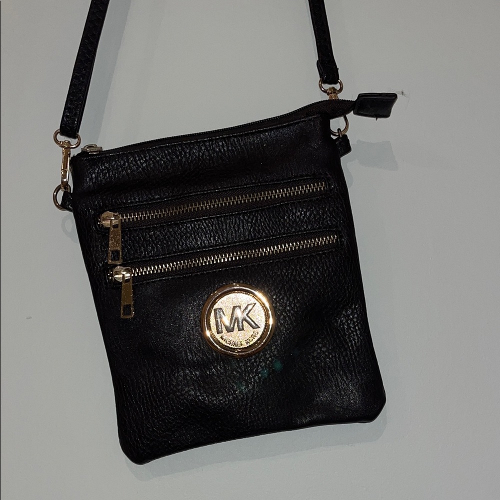 Michael Kors dark brown Crossbody with Gold Accents